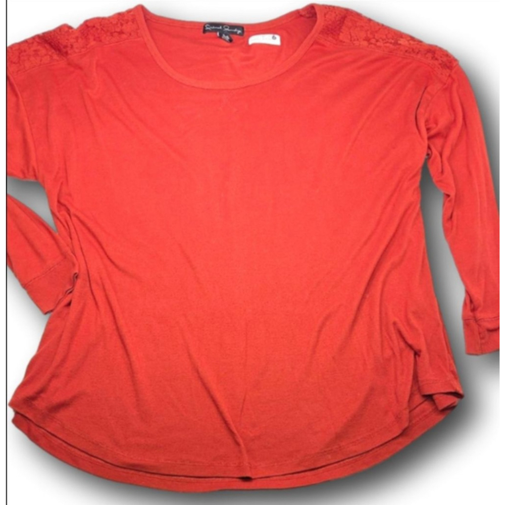 Women's French Laundry Long Sleeve Tee 3X Orange